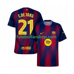 Camisola Principal FC Barcelona Frenkie de Jong 21 Champions League Época 2025/2026 Manga Curta ,Homem
