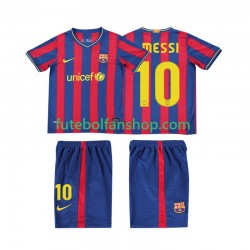 Camisola Principal FC Barcelona Lionel Messi 10 Retro 2009 2010 Manga Curta ,Criança