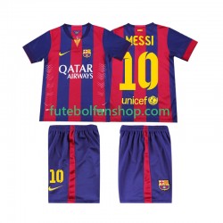 Camisola Principal FC Barcelona Lionel Messi 10 Retro 2014 2015 Manga Curta ,Criança