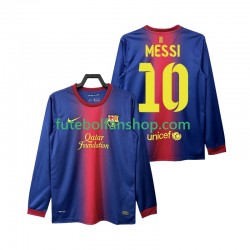 Camisola Principal FC Barcelona Lionel Messi 10 Retro 2012 2013 Manga Comprida ,Homem