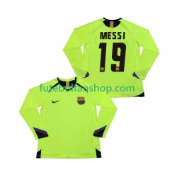 Camisola Alternativo FC Barcelona Lionel Messi 19 Retro 2005 2006 Manga Comprida ,Homem