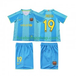 Camisola Alternativo FC Barcelona Lionel Messi 19 Retro 2007 2008 Manga Curta ,Criança