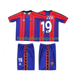 Camisola Principal FC Barcelona Lionel Messi 19 Retro 1997 1998 Manga Curta ,Criança