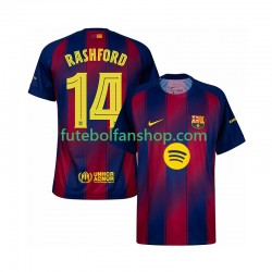Camisola Principal FC Barcelona Marcus Rashford 14 Champions League Época 2025/2026 Manga Curta ,Homem