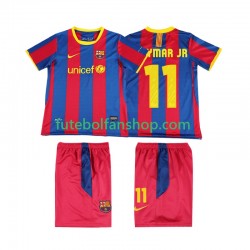Camisola Principal FC Barcelona Neymar JR 11 Retro 2010 2011 Manga Curta ,Criança