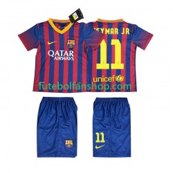 Camisola Principal FC Barcelona Neymar JR 11 Retro 2013 2014 Manga Curta ,Criança