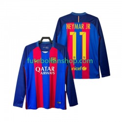Camisola Principal FC Barcelona Neymar JR 11 Retro 2016 2017 Manga Comprida ,Homem