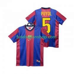 Camisola Principal FC Barcelona PUYOL 5 Retro 1998 1999 Manga Curta ,Homem