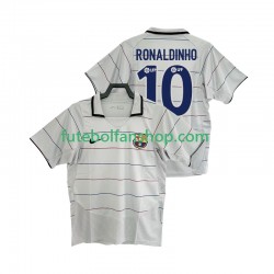 Camisola Alternativo FC Barcelona RONALDINHO 10 Retro 2003 2004 Manga Curta ,Homem
