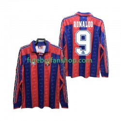 Camisola Principal FC Barcelona RONALDO 9 Retro 1996 1997 Manga Comprida ,Homem