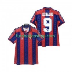 Camisola Principal FC Barcelona RONALDO 9 Retro 1996 1997 Manga Curta ,Homem