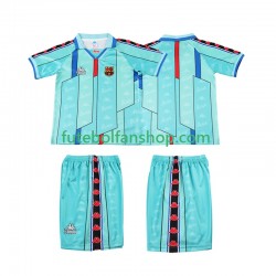 Camisola Alternativo FC Barcelona Retro 1996 1997 Manga Curta ,Criança