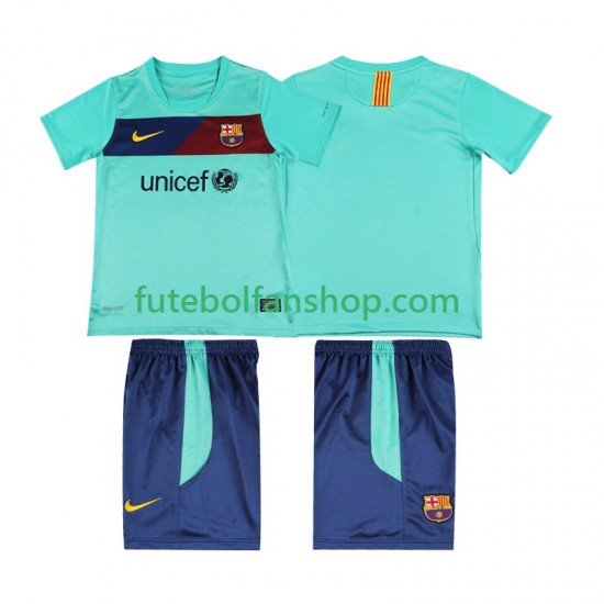 Camisola Alternativo FC Barcelona Retro 2010 2011 Manga Curta ,Criança
