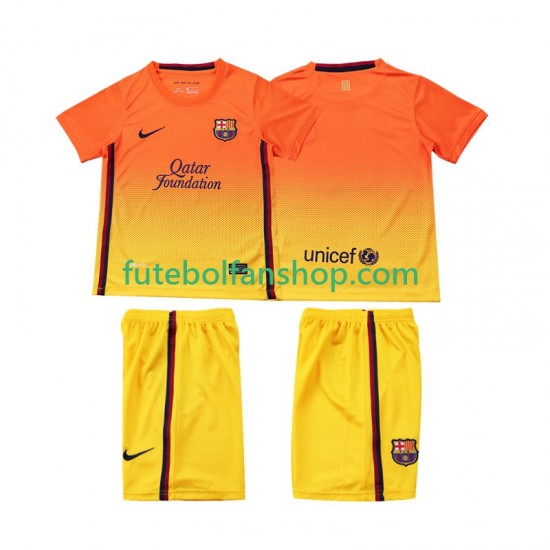 Camisola Alternativo FC Barcelona Retro 2012 2013 Manga Curta ,Criança