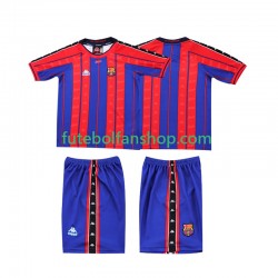 Camisola Principal FC Barcelona Retro 1997 1998 Manga Curta ,Criança