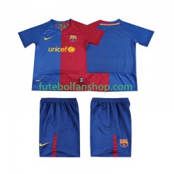 Camisola Principal FC Barcelona Retro 2008 2009 Manga Curta ,Criança