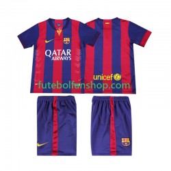 Camisola Principal FC Barcelona Retro 2014 2015 Manga Curta ,Criança
