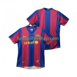 Camisola Principal FC Barcelona Retro 2007 2008 Manga Curta ,Homem