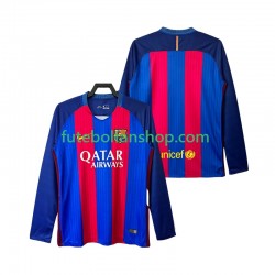 Camisola Principal FC Barcelona Retro 2016 2017 Manga Comprida ,Homem