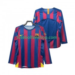 Camisola Principal FC Barcelona Retro Champions League 2005 2006 Manga Comprida ,Homem