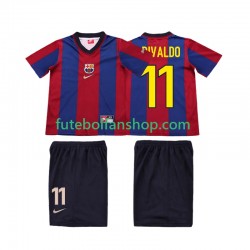 Camisola Principal FC Barcelona Ronaldo 11 Retro 1998 1999 Manga Curta ,Criança