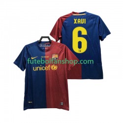 Camisola Principal FC Barcelona XAVI 6 Retro Champions League 2008 2009 Manga Curta ,Homem