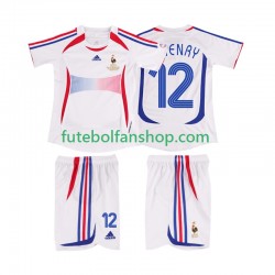Camisola Alternativo Seleção Francesa Henry 12 Retro 2006 Manga Curta ,Criança