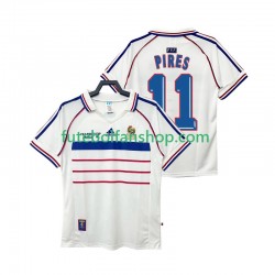 Camisola Alternativo Seleção Francesa PIRES 11 Retro 1998 Manga Curta ,Homem