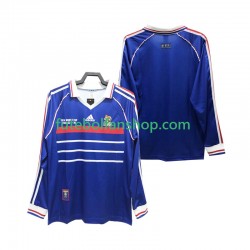Camisola Principal Seleção Francesa Retro 1998 Manga Comprida ,Homem