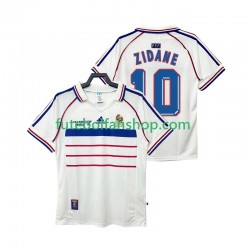 Camisola Alternativo Seleção Francesa ZIDANE 10 Retro 1998 Manga Curta ,Homem