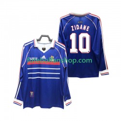 Camisola Principal Seleção Francesa ZIDANE 10 Retro 1998 Manga Comprida ,Homem