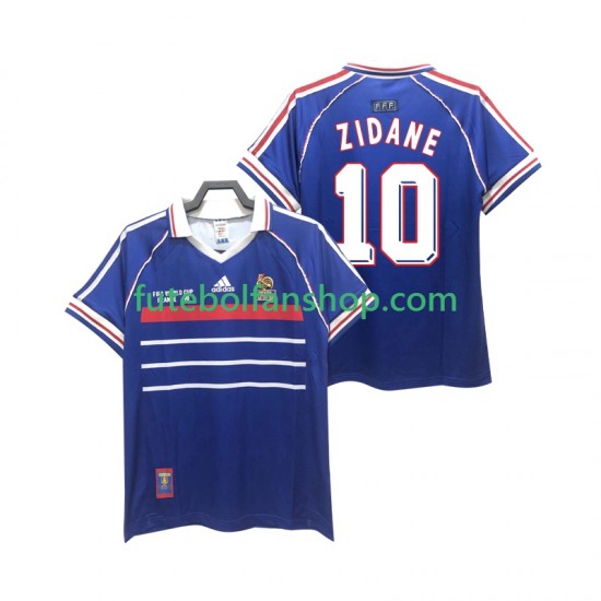 Camisola Principal Seleção Francesa ZIDANE 10 Retro 1998 Manga Curta ,Homem Camisola Principal Seleção Francesa ZIDANE 10 Retro 1998 Manga Curta ,Homem