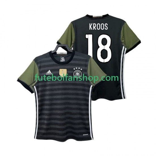 Camisola Alternativo Seleção Alemã KROOS 18 Retro 2016 Manga Curta ,Homem