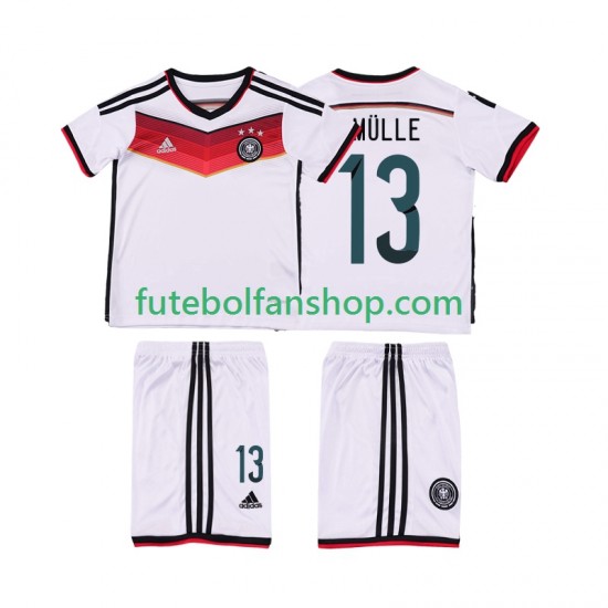 Camisola Principal Seleção Alemã MULLER 13 Retro 2014 Manga Curta ,Criança Camisola Principal Seleção Alemã MULLER 13 Retro 2014 Manga Curta ,Criança