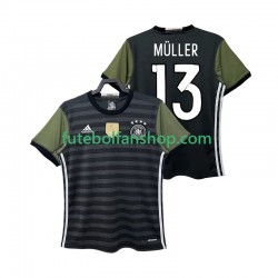 Camisola Alternativo Seleção Alemã MULLER 13 Retro 2016 Manga Curta ,Homem