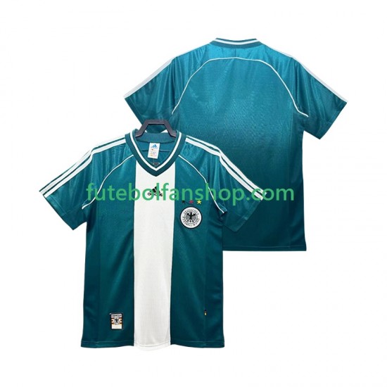 Camisola Alternativo Seleção Alemã Retro 1998 Manga Curta ,Homem