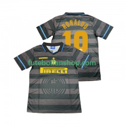 Camisola Alternativa (2ª) Inter de Milão Ronaldo 10 Retro 1997 1998 Manga Curta ,Homem