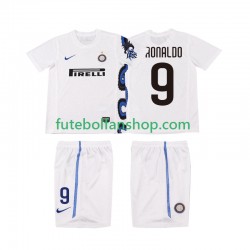 Camisola Alternativo Inter de Milão Ronaldo 9 Retro 2010 2011 Manga Curta ,Criança