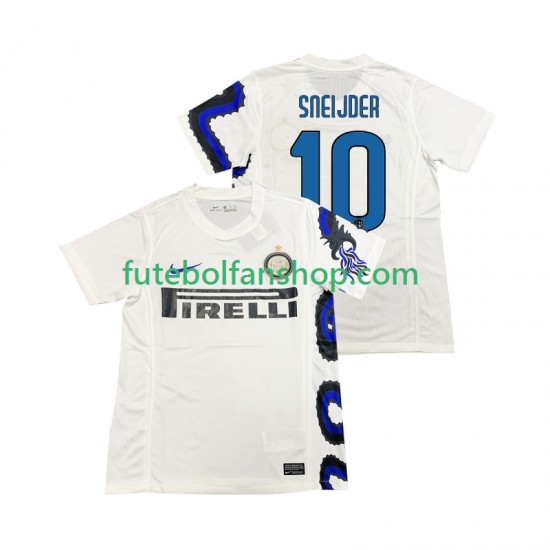 Camisola Alternativo Inter de Milão SNEIJDER 10 Retro 2010 2011 Manga Curta ,Homem