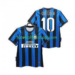 Camisola Principal Inter de Milão SNEIJDER 10 Retro 2009 2010 Manga Curta ,Homem