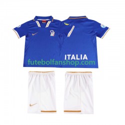 Camisola Principal Seleção Italiana Retro 1996 Manga Curta ,Criança