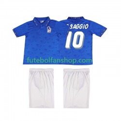 Camisola Principal Seleção Italiana Roberto Baggio 10 Retro 1994 Manga Curta ,Criança
