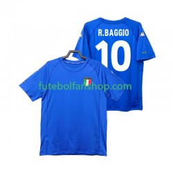 Camisola Principal Seleção Italiana Roberto Baggio 10 Retro 2000 Manga Curta ,Homem
