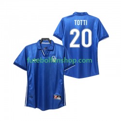 Camisola Principal Seleção Italiana Totti 20 Retro 1998 Manga Curta ,Homem