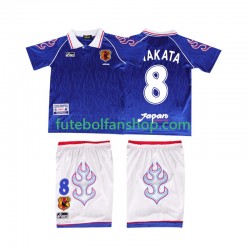 Camisola Principal Seleção Japonesa NAKATA 8 Retro 1998 Manga Curta ,Criança