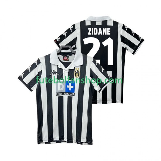 Camisola Principal Juventus ZIDANE 21 Retro 1999 2000 Manga Curta ,Homem