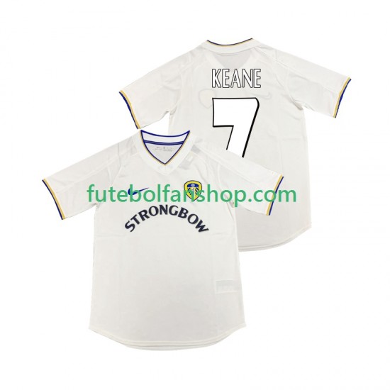 Camisola Principal Leeds United KEANE 7 Retro 2000 2001 Manga Curta ,Homem Camisola Principal Leeds United KEANE 7 Retro 2000 2001 Manga Curta ,Homem