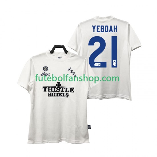 Camisola Principal Leeds United YEBOAH 21 Retro 1995 1996 Manga Curta ,Homem Camisola Principal Leeds United YEBOAH 21 Retro 1995 1996 Manga Curta ,Homem