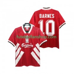 Camisola Principal Liverpool BARNES 10 Retro 1993 1995 Manga Curta ,Homem