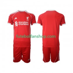 Camisola Principal Liverpool Época 2025/2026 Manga Curta ,Criança